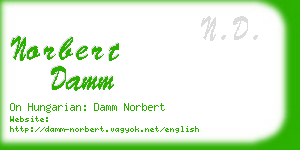 norbert damm business card